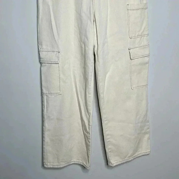 Women's Tube Cargo Denim Jumpsuit - 
Off -White M - Picture 4 of 12